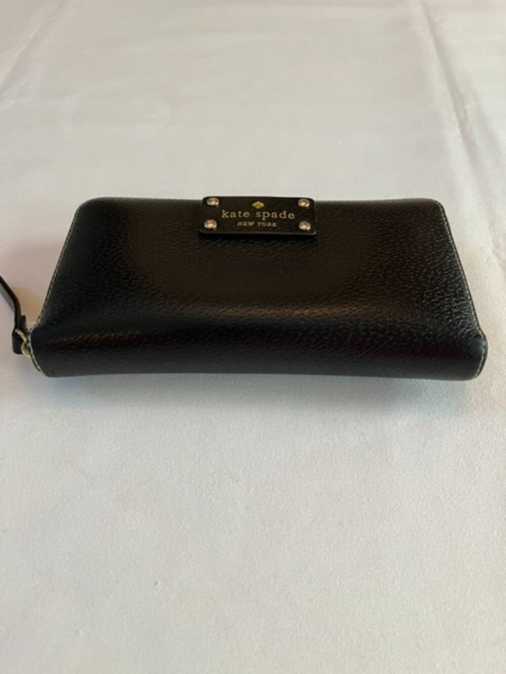 KATE SPADE | Neda Wellesley Black Pebbled Leather Zip Around Clutch Wallet-EUC - Picture 4 of 13
